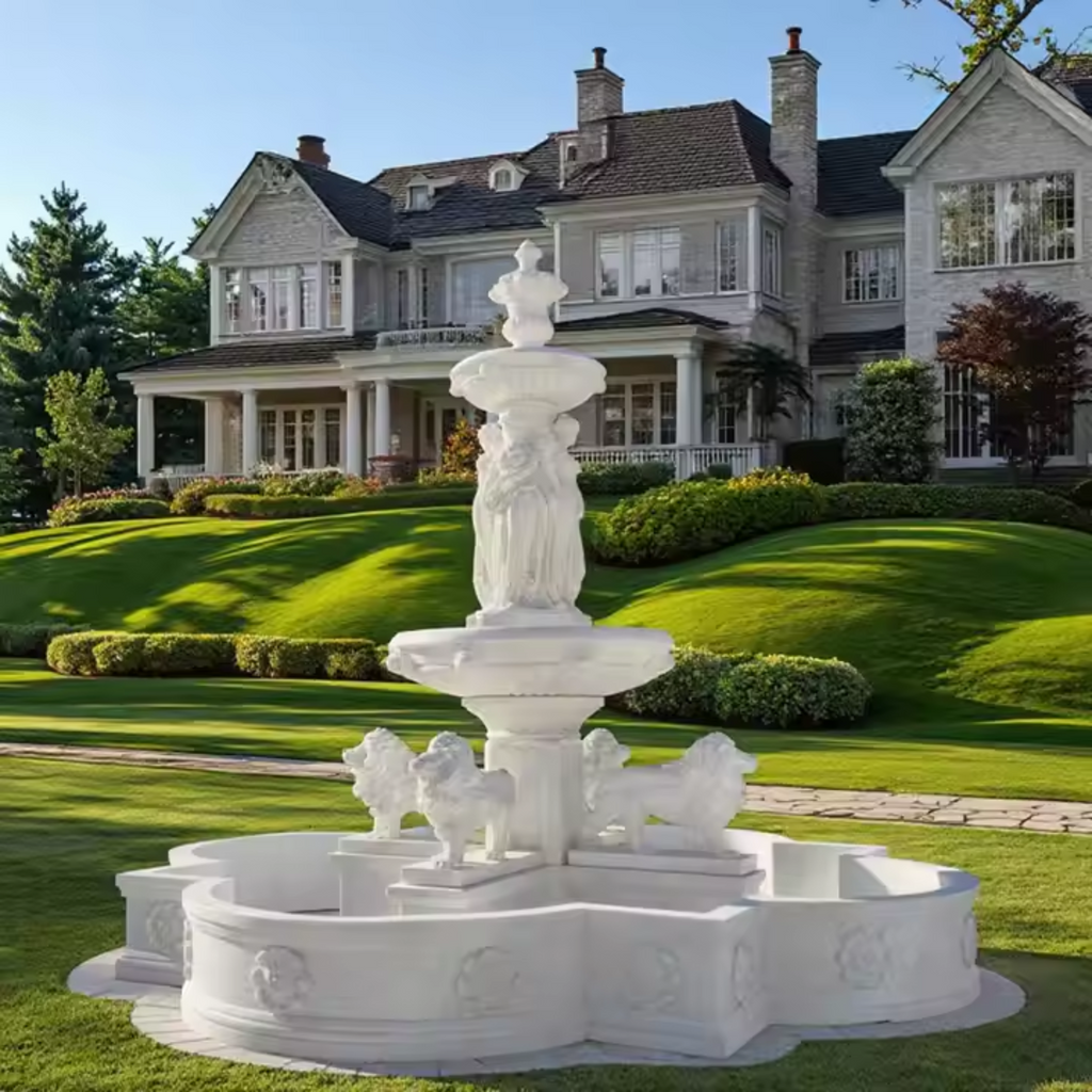 Valente Firenze Three-Tier Marble Fountain