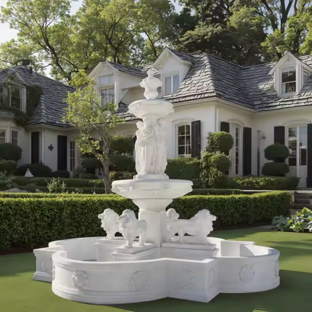 Valente Firenze Three-Tier Marble Fountain