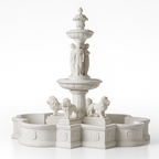 Regalia Lion Court Figurine Marble Fountain