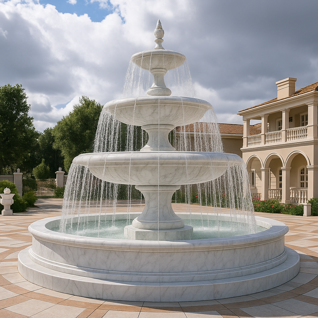 Aurelius Verona Three-Tier Marble Fountain